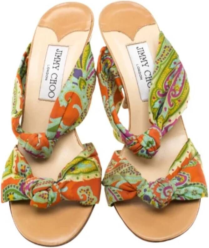 Jimmy Choo Pre-owned Fabric sandals Multicolor Dames