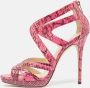 Jimmy Choo Pre-owned Fabric sandals Pink Dames - Thumbnail 2