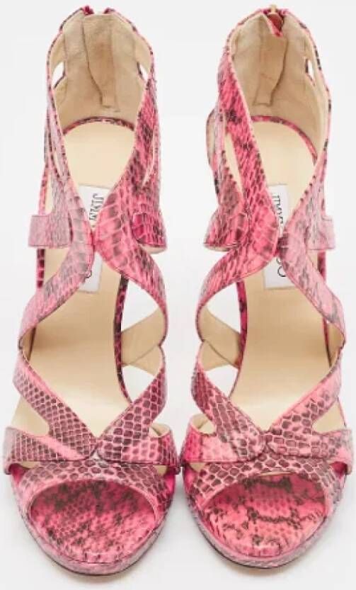 Jimmy Choo Pre-owned Fabric sandals Pink Dames