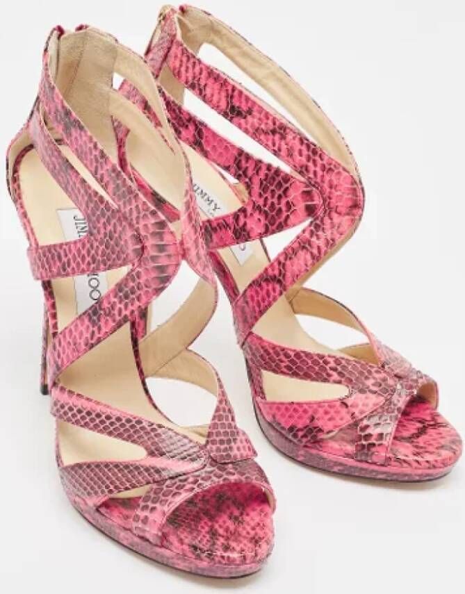 Jimmy Choo Pre-owned Fabric sandals Pink Dames