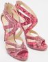 Jimmy Choo Pre-owned Fabric sandals Pink Dames - Thumbnail 4