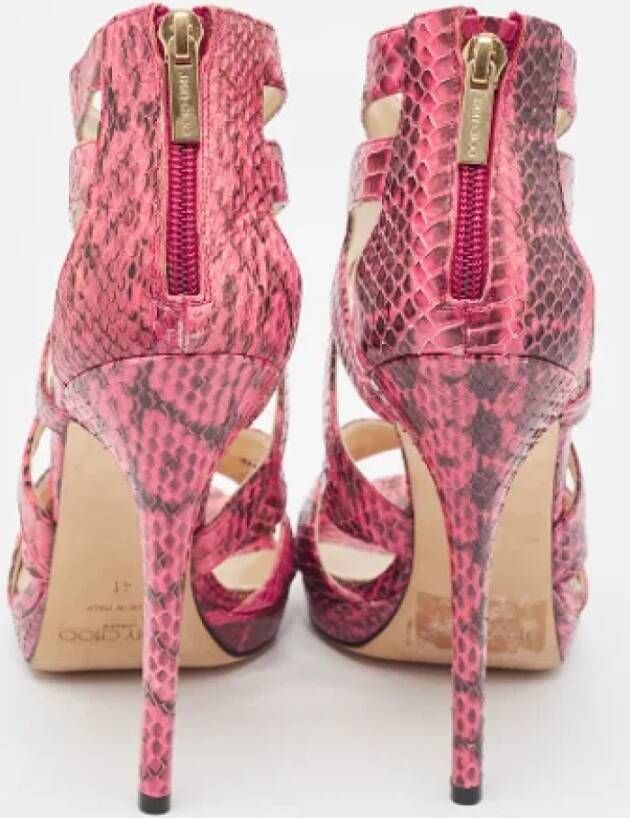 Jimmy Choo Pre-owned Fabric sandals Pink Dames