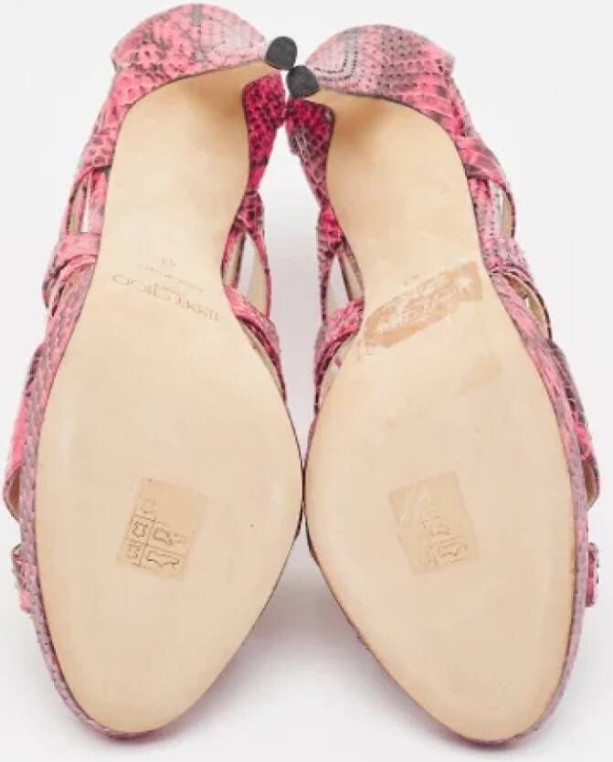 Jimmy Choo Pre-owned Fabric sandals Pink Dames