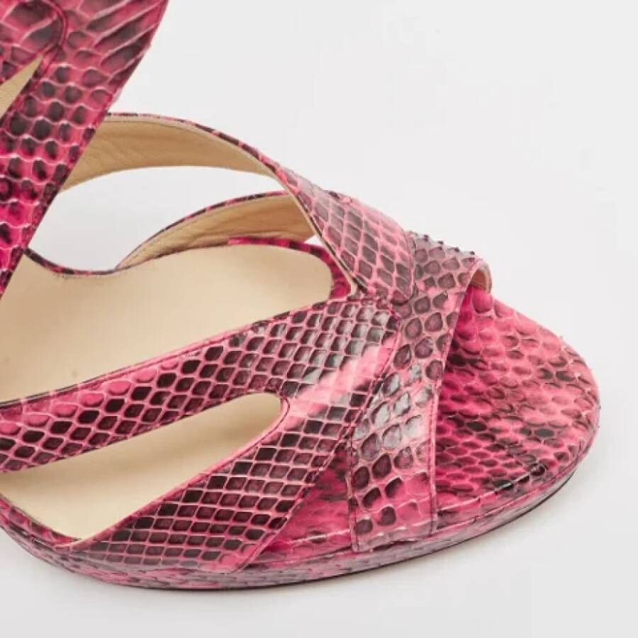 Jimmy Choo Pre-owned Fabric sandals Pink Dames