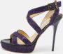 Jimmy Choo Pre-owned Fabric sandals Purple Dames - Thumbnail 2