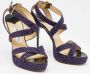 Jimmy Choo Pre-owned Fabric sandals Purple Dames - Thumbnail 4