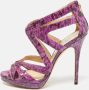 Jimmy Choo Pre-owned Fabric sandals Purple Dames - Thumbnail 2