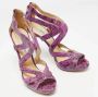 Jimmy Choo Pre-owned Fabric sandals Purple Dames - Thumbnail 4