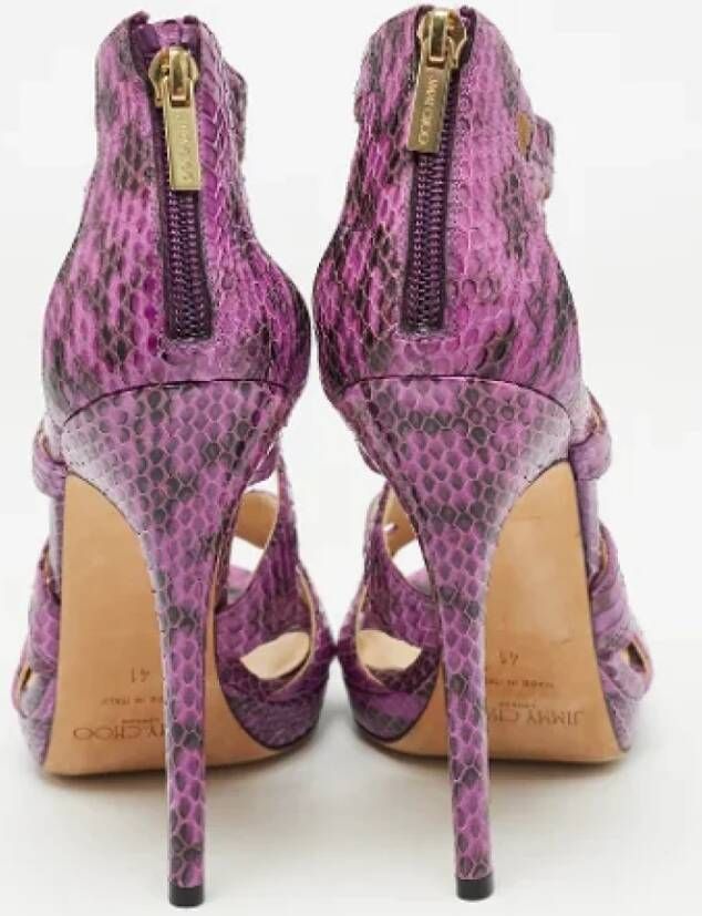 Jimmy Choo Pre-owned Fabric sandals Purple Dames