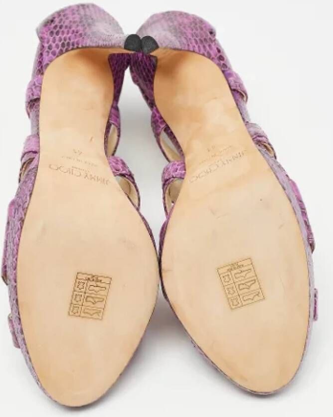 Jimmy Choo Pre-owned Fabric sandals Purple Dames