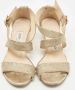 Jimmy Choo Pre-owned Fabric sandals Yellow Dames - Thumbnail 3