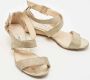 Jimmy Choo Pre-owned Fabric sandals Yellow Dames - Thumbnail 4