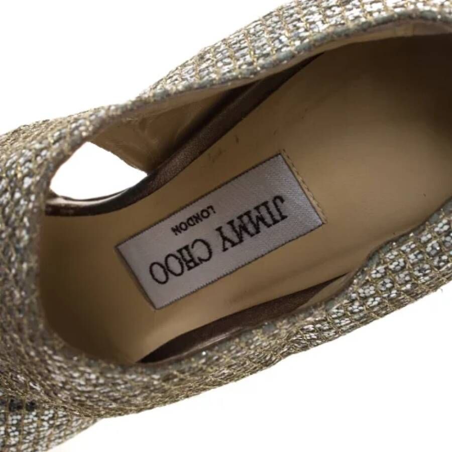 Jimmy Choo Pre-owned Fabric sandals Yellow Dames