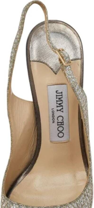 Jimmy Choo Pre-owned Fabric sandals Yellow Dames