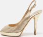 Jimmy Choo Pre-owned Fabric sandals Yellow Dames - Thumbnail 2