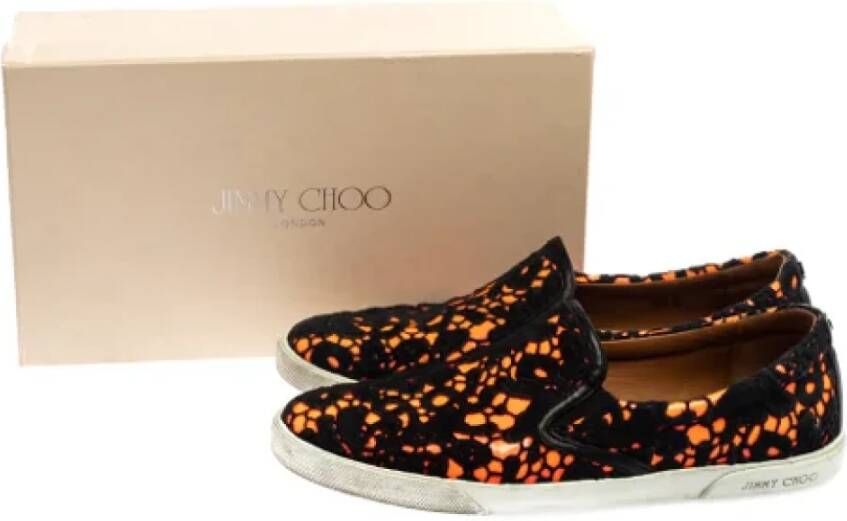 Jimmy Choo Pre-owned Fabric sneakers Black Dames