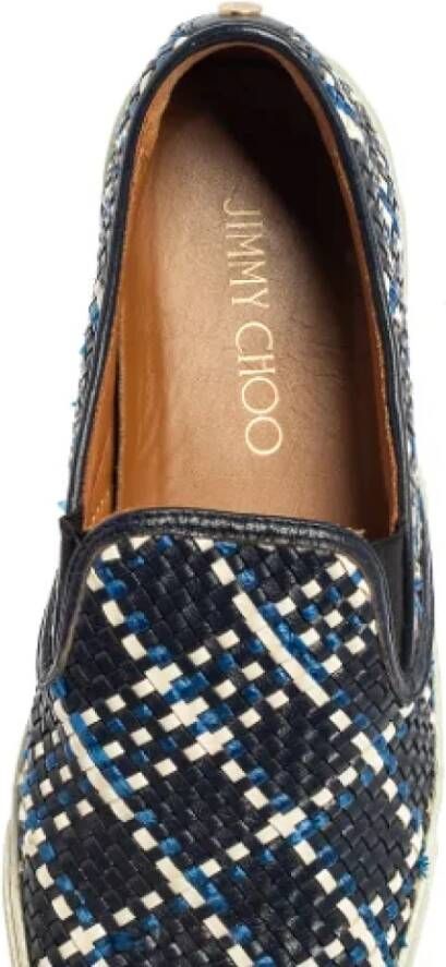 Jimmy Choo Pre-owned Fabric sneakers Blue Dames