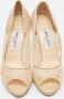 Jimmy Choo Pre-owned Lace heels Beige Dames - Thumbnail 3