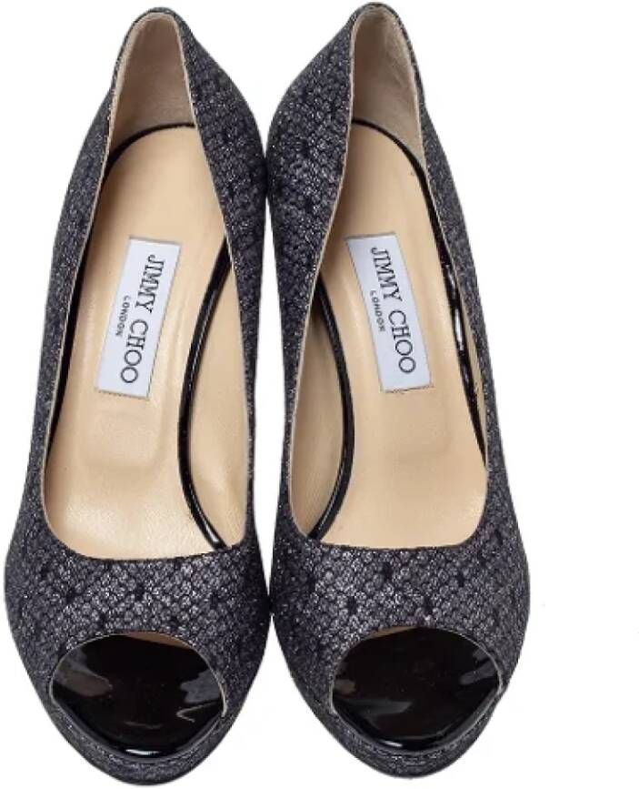 Jimmy Choo Pre-owned Lace heels Gray Dames