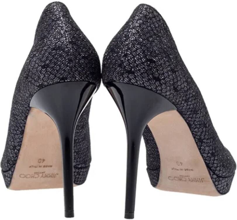 Jimmy Choo Pre-owned Lace heels Gray Dames