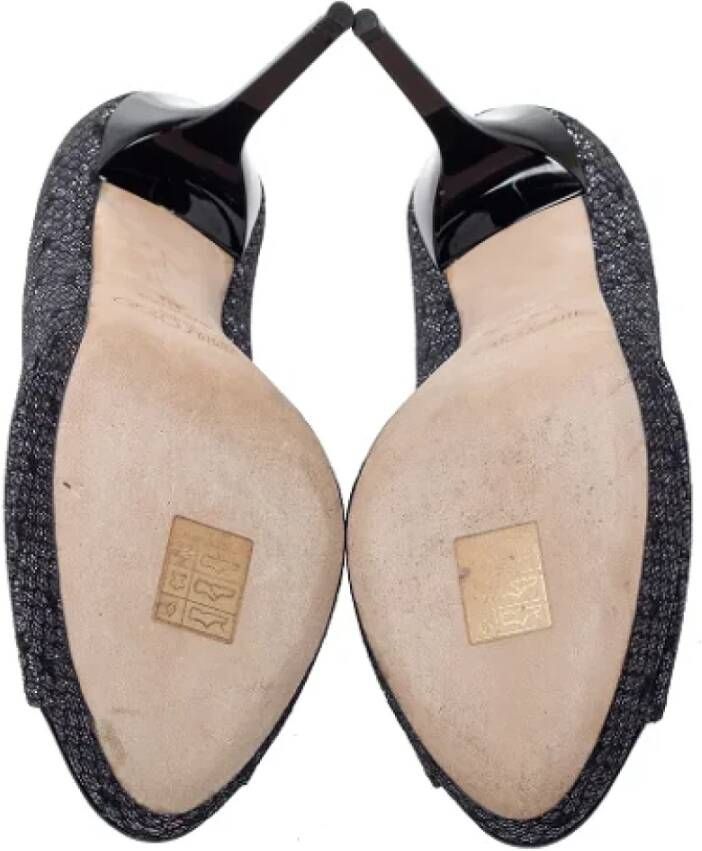 Jimmy Choo Pre-owned Lace heels Gray Dames