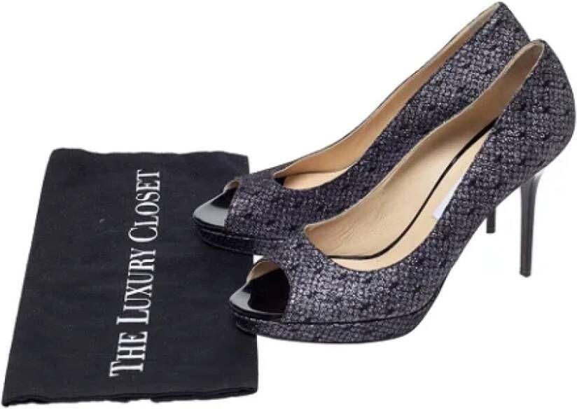 Jimmy Choo Pre-owned Lace heels Gray Dames