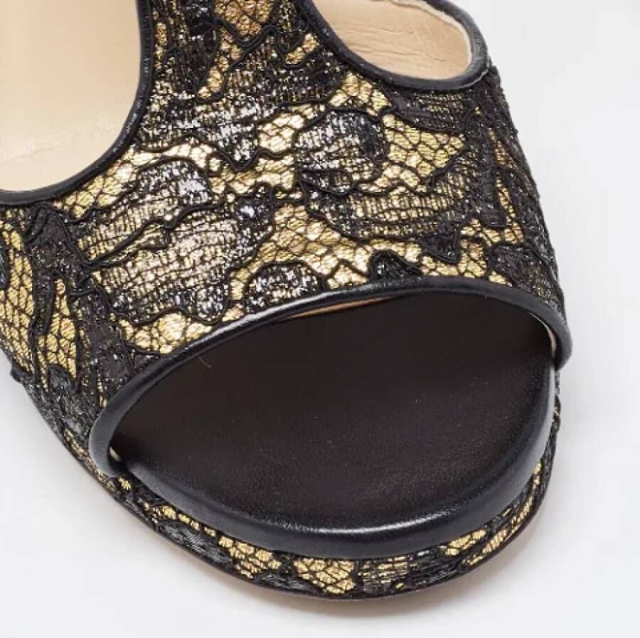 Jimmy Choo Pre-owned Lace sandals Black Dames