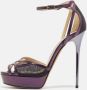 Jimmy Choo Pre-owned Lace sandals Purple Dames - Thumbnail 2