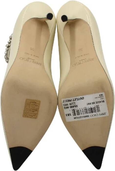 Jimmy Choo Pre-owned Leather boots Beige Dames