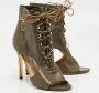 Jimmy Choo Pre-owned Leather boots Green Dames - Thumbnail 4