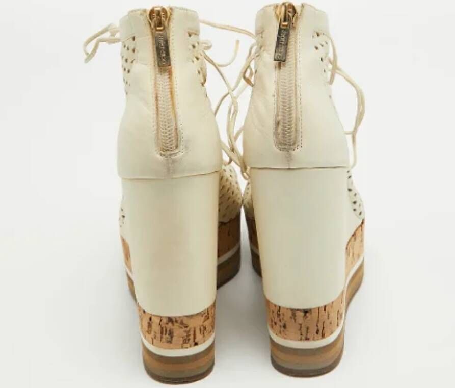 Jimmy Choo Pre-owned Leather boots White Dames