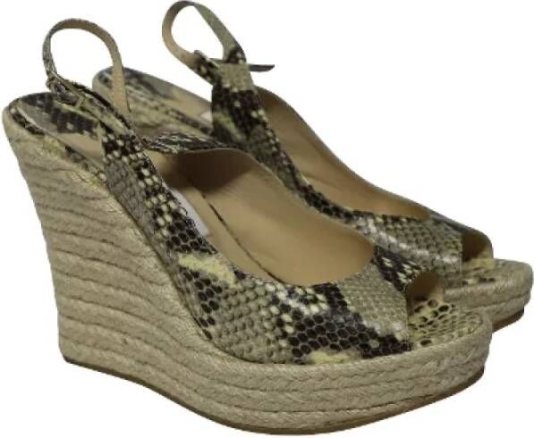 Jimmy Choo Pre-owned Leather espadrilles Multicolor Dames