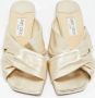 Jimmy Choo Pre-owned Leather flats Beige Dames - Thumbnail 3