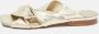 Jimmy Choo Pre-owned Leather flats Beige Dames - Thumbnail 4