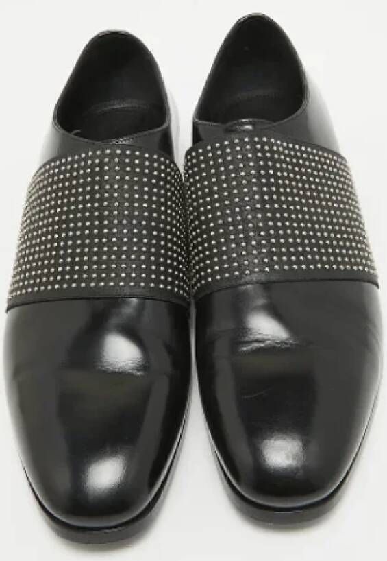 Jimmy Choo Pre-owned Leather flats Black Dames