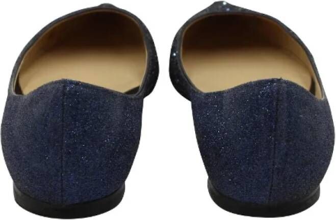 Jimmy Choo Pre-owned Leather flats Blue Dames