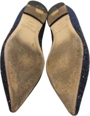 Jimmy Choo Pre-owned Leather flats Blue Dames