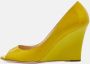 Jimmy Choo Pre-owned Leather flats Yellow Dames - Thumbnail 2