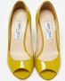 Jimmy Choo Pre-owned Leather flats Yellow Dames - Thumbnail 3
