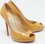 Jimmy Choo Pre-owned Leather heels Beige Dames - Thumbnail 4