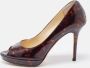 Jimmy Choo Pre-owned Leather heels Brown Dames - Thumbnail 2