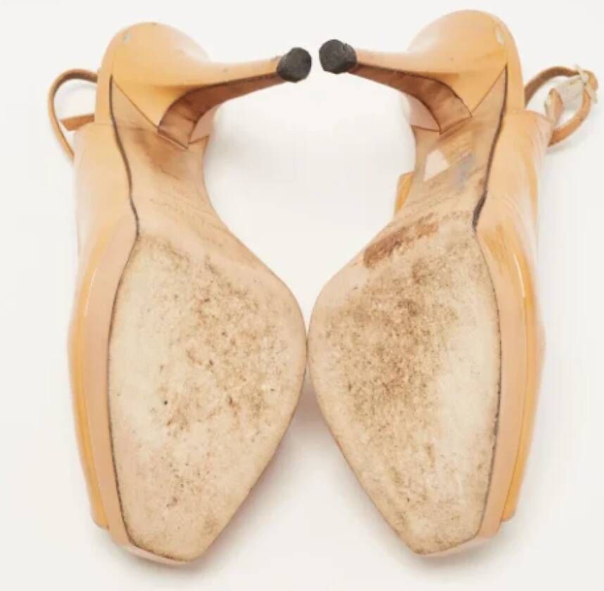 Jimmy Choo Pre-owned Leather heels Brown Dames