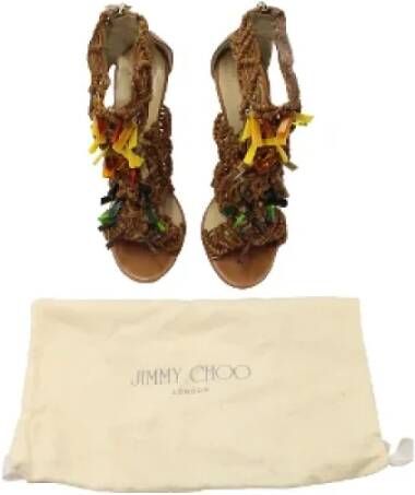 Jimmy Choo Pre-owned Leather heels Brown Dames