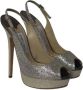 Jimmy Choo Pre-owned Leather heels Gray Dames - Thumbnail 3