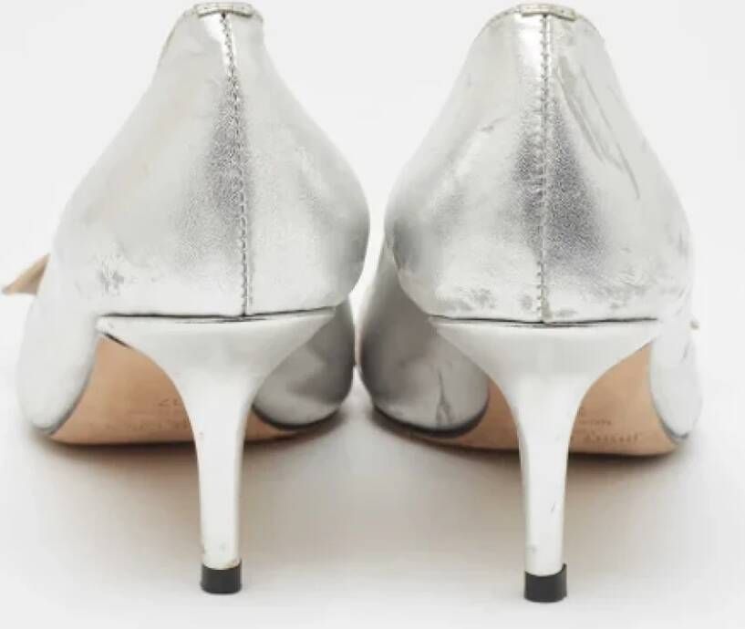 Jimmy Choo Pre-owned Leather heels Gray Dames