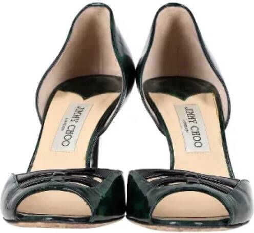 Jimmy Choo Pre-owned Leather heels Green Dames