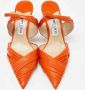 Jimmy Choo Pre-owned Leather heels Orange Dames - Thumbnail 3