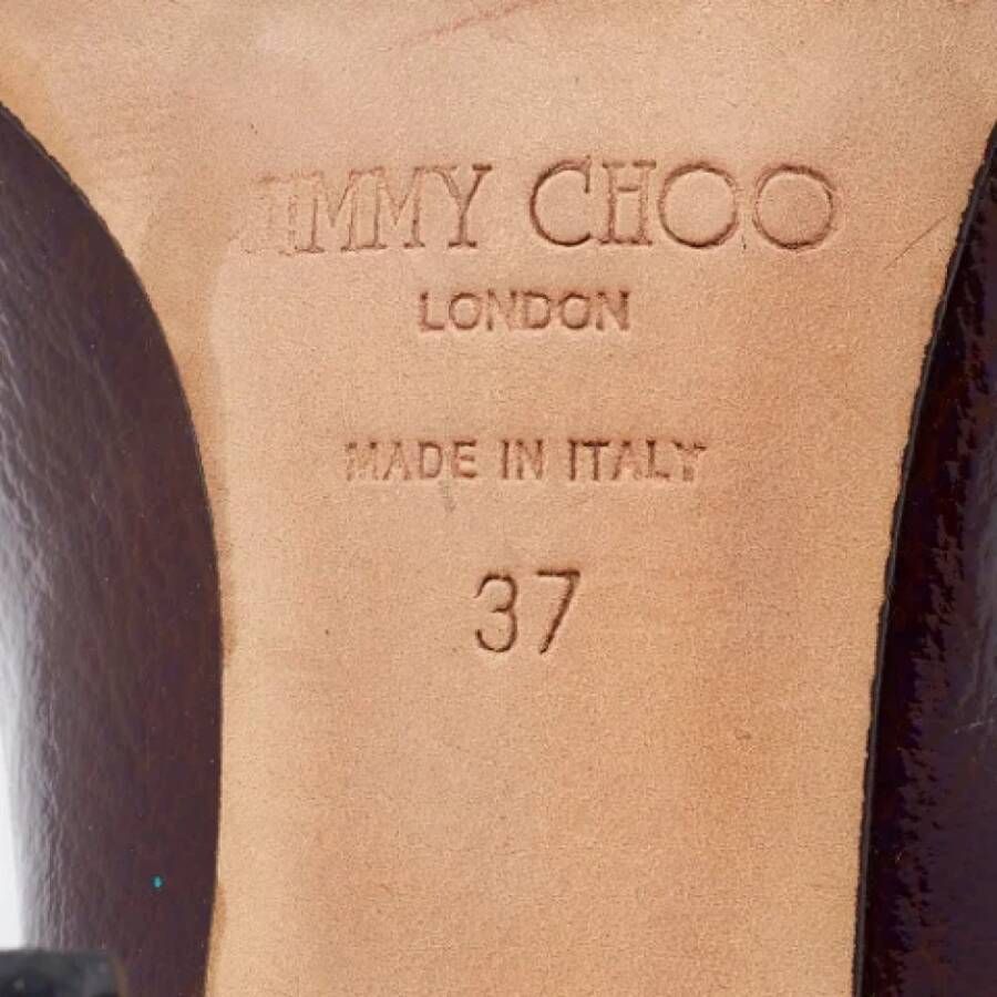 Jimmy Choo Pre-owned Leather heels Purple Dames
