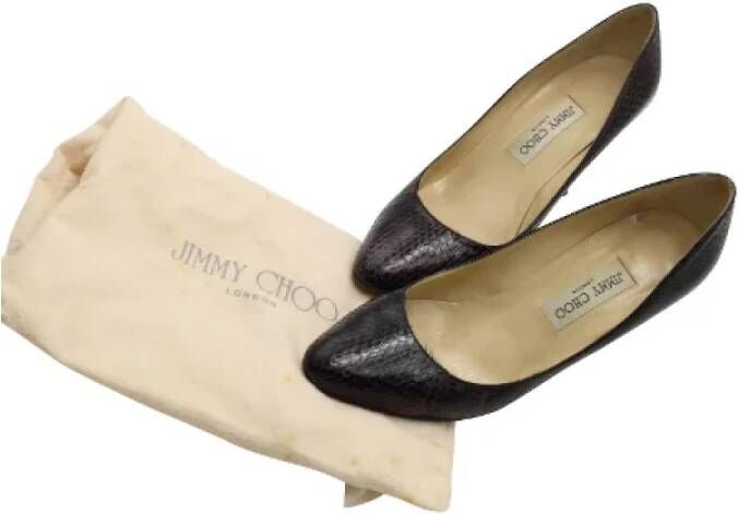 Jimmy Choo Pre-owned Leather heels Purple Dames