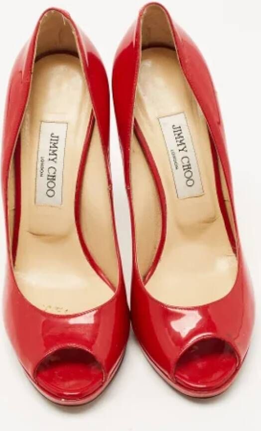 Jimmy Choo Pre-owned Leather heels Red Dames